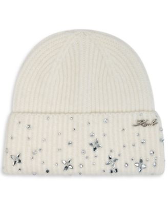 Studded Shaker Stitch Beanie Hat