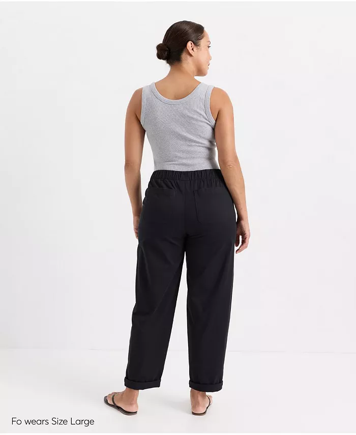 Women's Peached Twill Organic Cotton-Blend Pull-On Pants - thumbnail 7