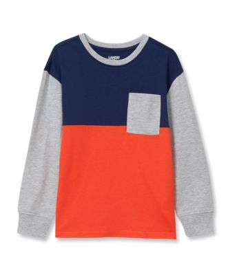 Boys Long Sleeve Color Block Shirt