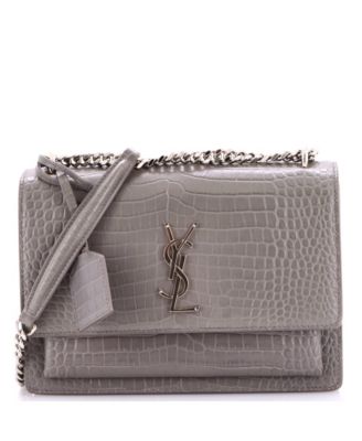Medium Sunset Crossbody Bag Embossed Leather