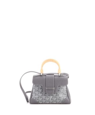Mini Saigon Top Handle Bag Coated Canvas with Leather