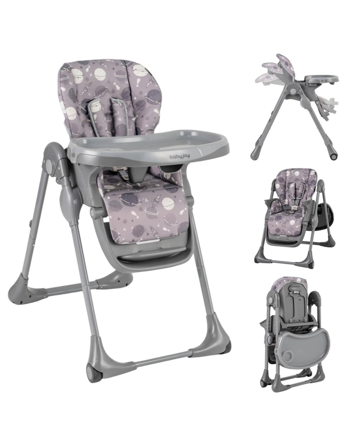 Costway 16-in-1 Baby High Chair with Activity Center Booster Seat - Grey