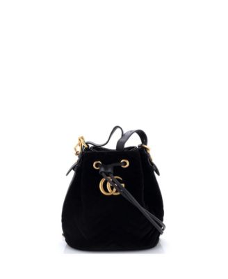 Small GG Marmont Bucket Bag Matelasse Velvet