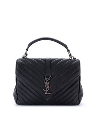 Medium Classic Monogram College Bag Matelasse Chevron Leather