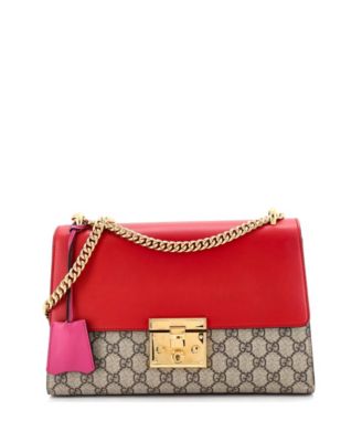 Medium Padlock Shoulder Bag GG Coated Canvas and Leather