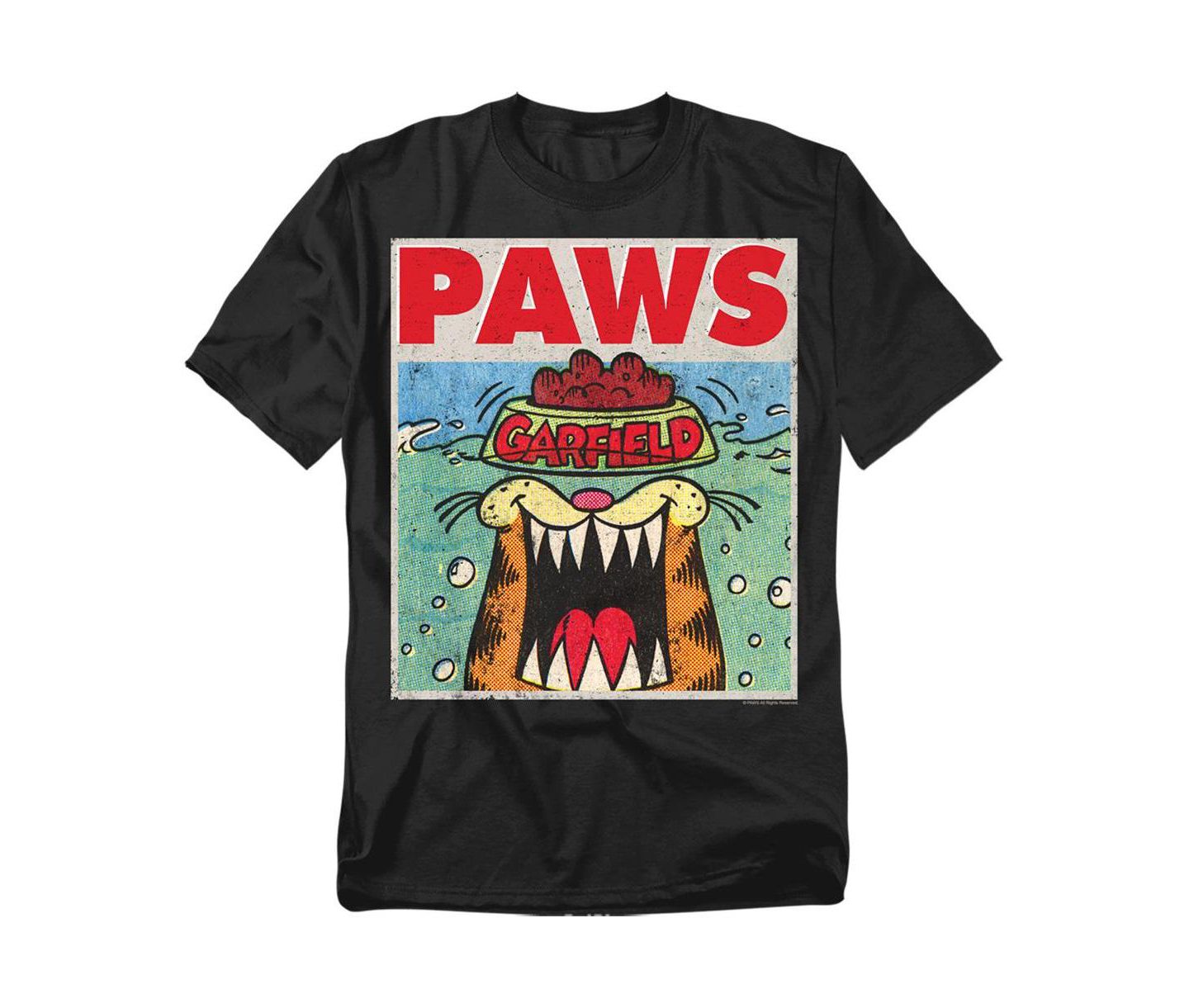 Мужская футболка Garfield Paws, цвет: Чёрный — фото 1