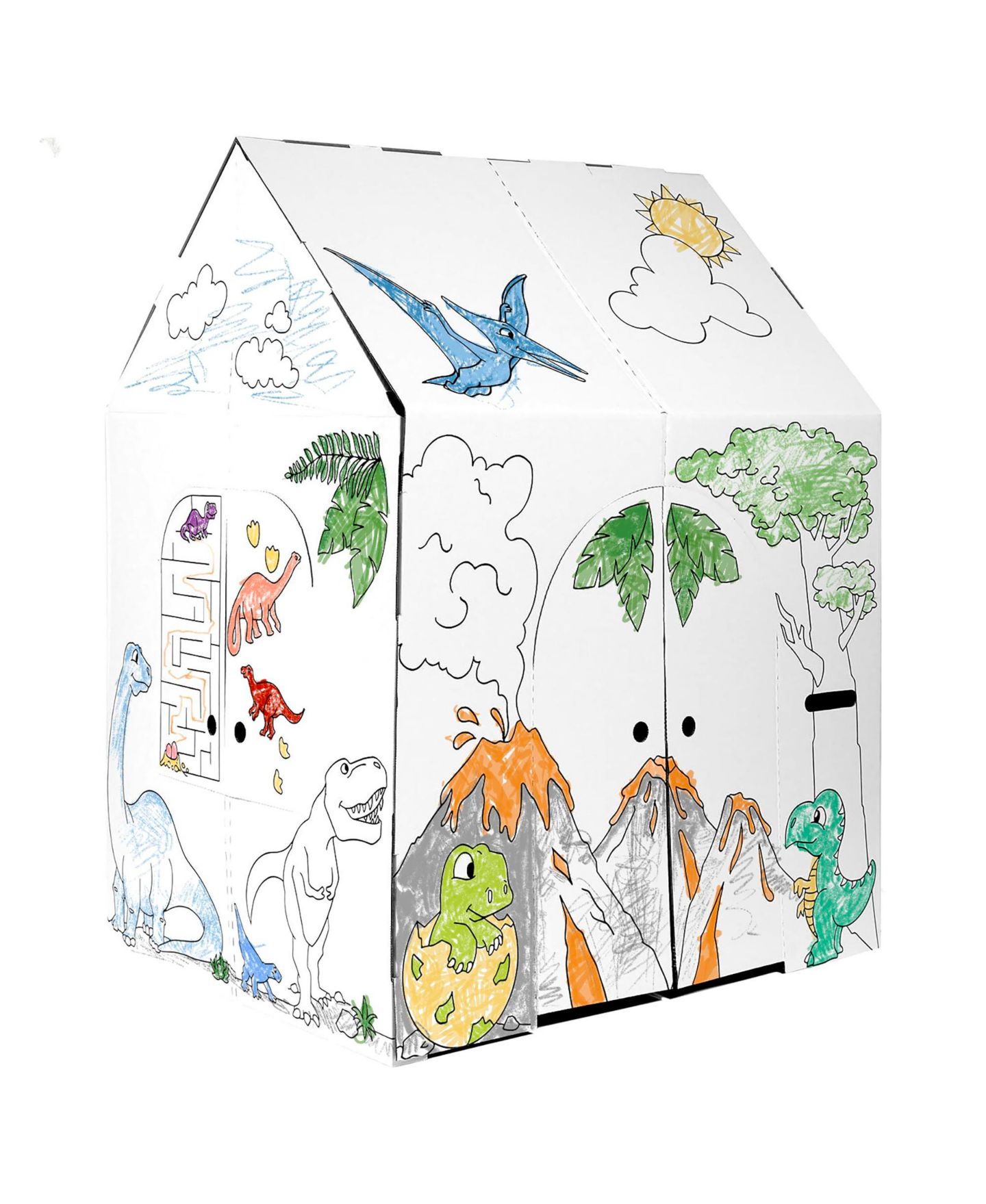 Детская игрушка Easy Playhouse Dinosaur Colorable Playhouse, Ages 3+, цвет: Белый — фото 7