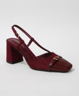 Geena Toe Cap Slingback with Buckle Accent