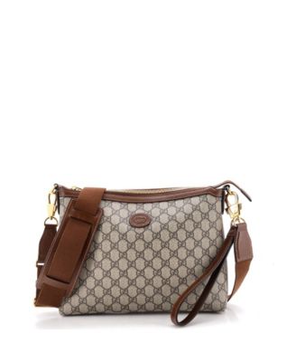 Medium Interlocking G Patch Wristlet Messenger Bag GG Coated Canvas