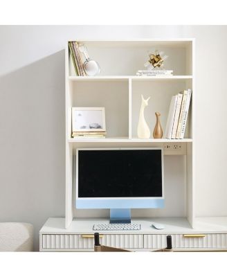 Yak About It - Extra Depth Cube Desk Bookshelf with Outlet