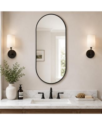 PVC Frame Mirror 16x36 Inch for Bathroom or Living Room
