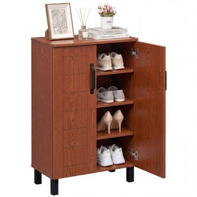 5-Tier Freestanding Shoe Storage Cabinet with Detachable Shelves and Ventilation Holes