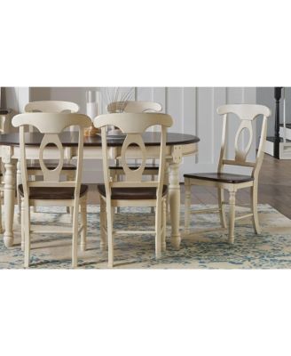 British Isles Napoleon Sidechair, Chalk-Cocoa Bean Finish