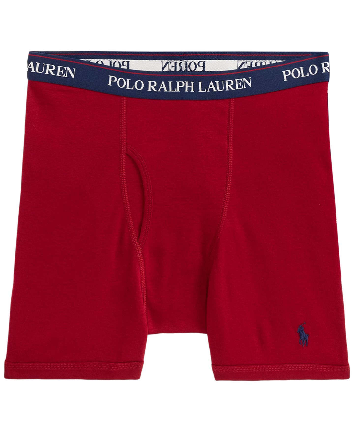 Трусы-боксеры Classic-Fit для мужчин, 3 шт. — Polo Ralph Lauren, цвет: Красный / Тёмно-синий — фото 2
