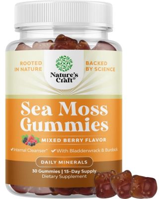 Seamoss Gummies for Adults and Kids, Mixed Berry, 30 Count