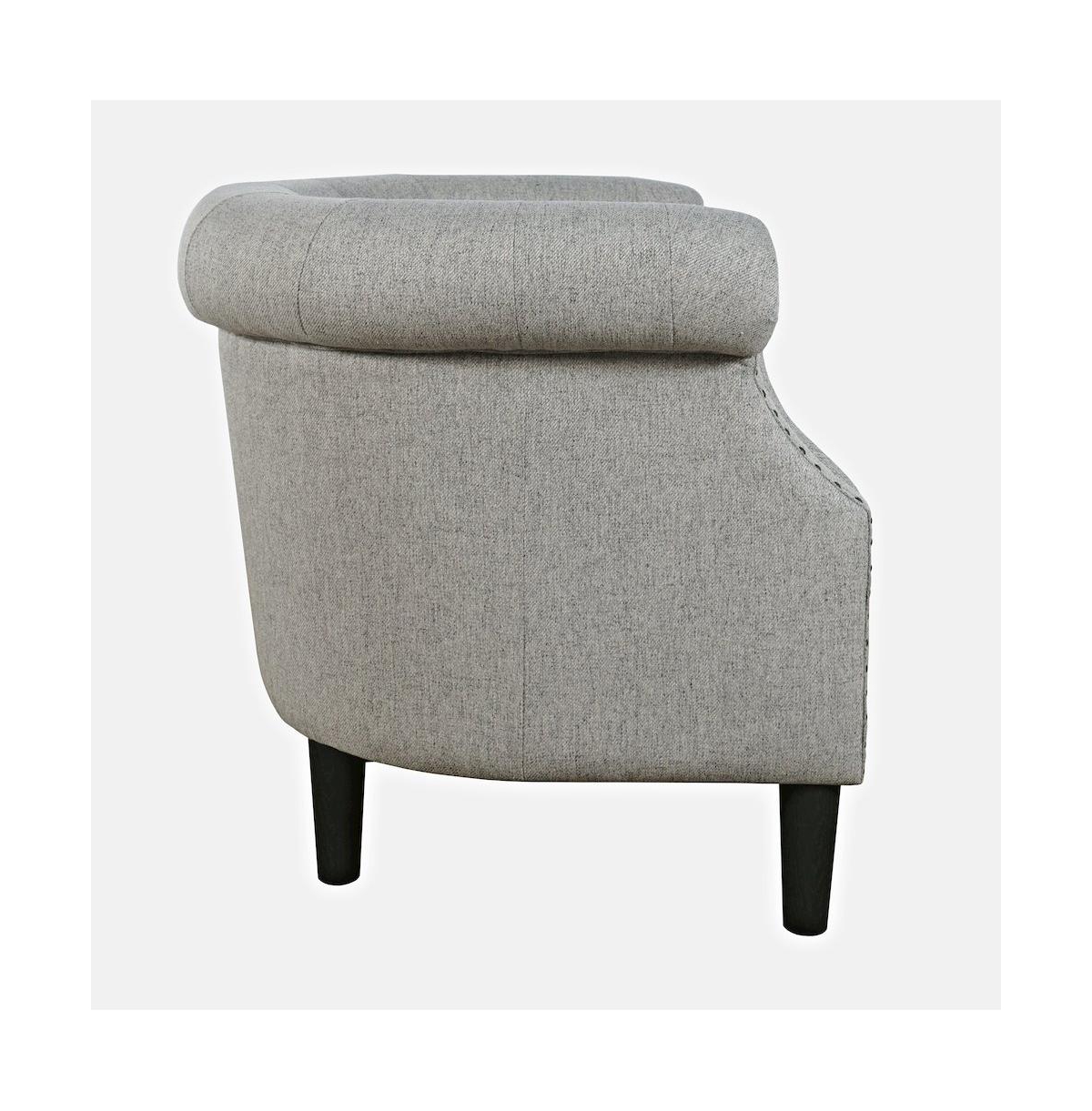 Jofran Transitional Contemporary Upholstered Barrel Curved Back Accent Chair