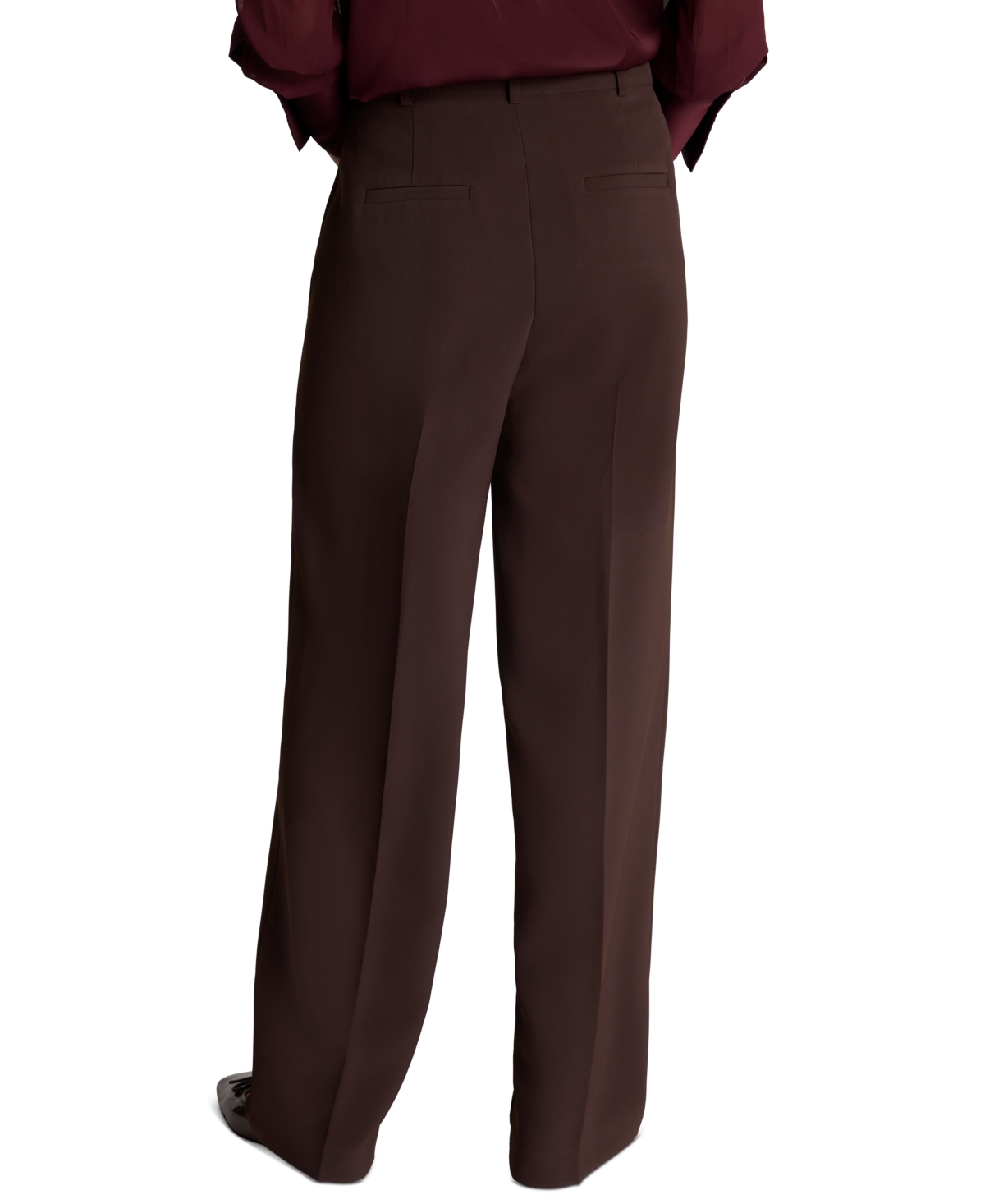 Kenneth Cole Women's Barrel Leg High-Waist Wide-Leg Polyester-Blend Pants