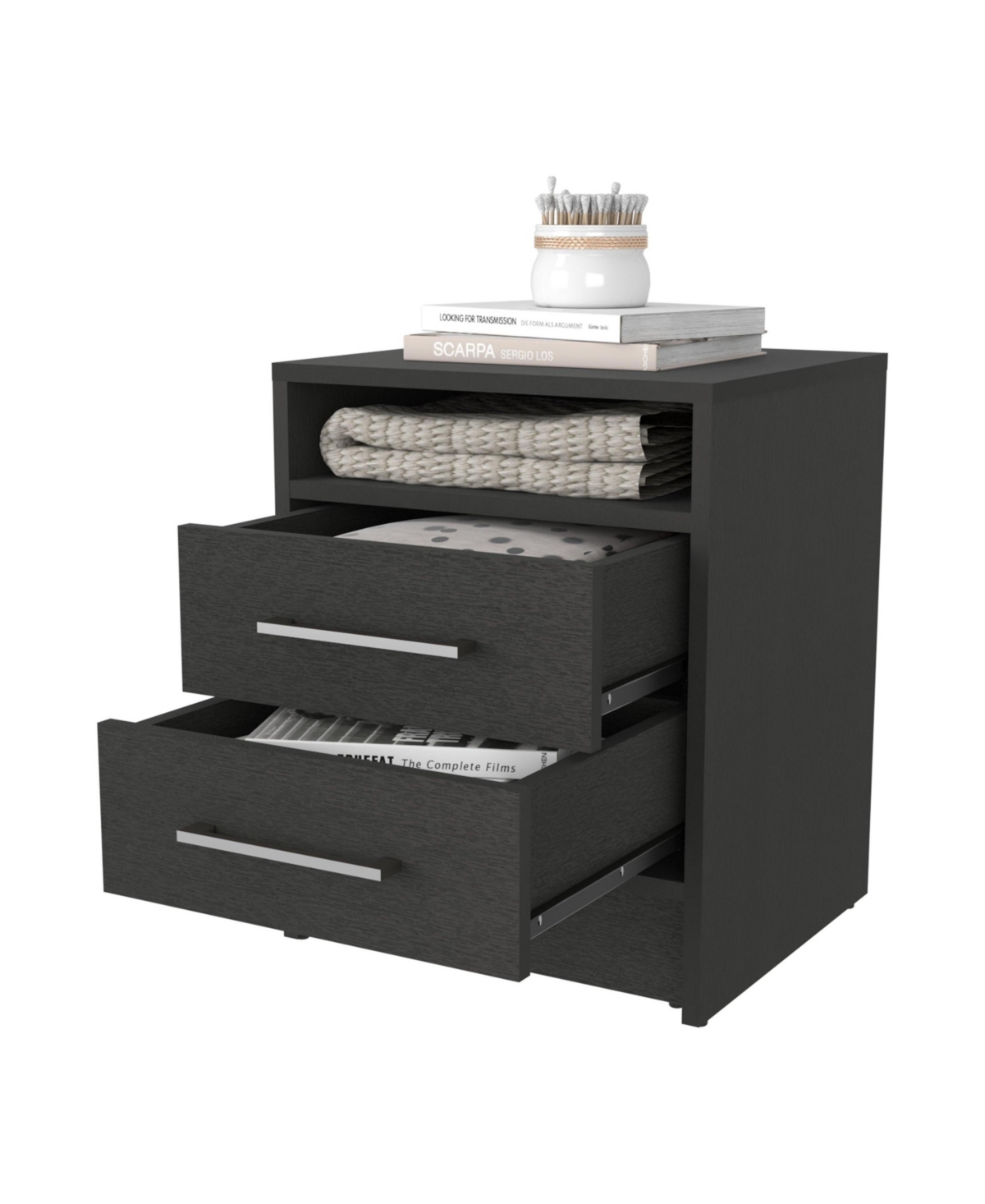 Fm Furniture Eastover Nightstand 2.0 in melamine with two drawers