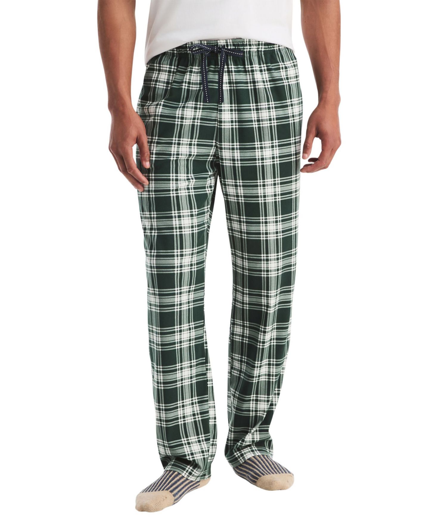 Пижамные брюки Relaxed-Fit для мужчин, флис — Nautica, цвет: Изумрудный — фото 1