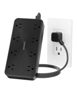 11-in-1 Power Strip, 8 AC Outlets + 3 USB Ports, 20W USB-C, 1050J Surge Protection, 6 ft Cord for Home and Office