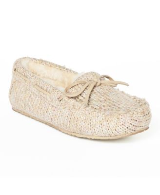 Women's Comfy Moc Sparkle Knit Slippers