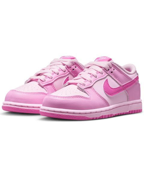Детские повседневные кроссовки Nike Dunk Low, цвет: Розовый / Белый