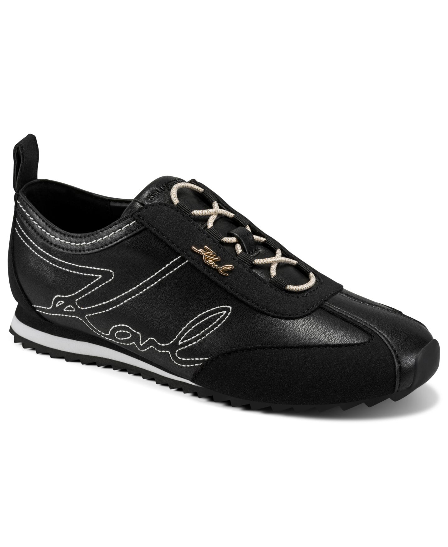 Женские кроссовки KARL LAGERFELD PARIS Alarise Lace-Up, цвет: Чёрный — фото 1