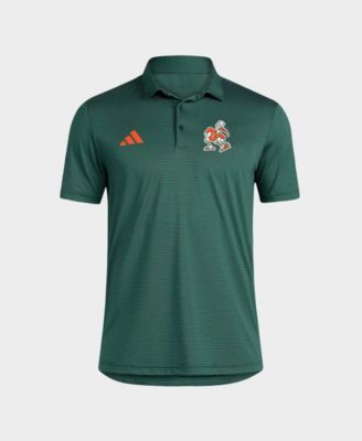 Men's Green Miami Hurricanes Ultimate 365 Stripe Polo