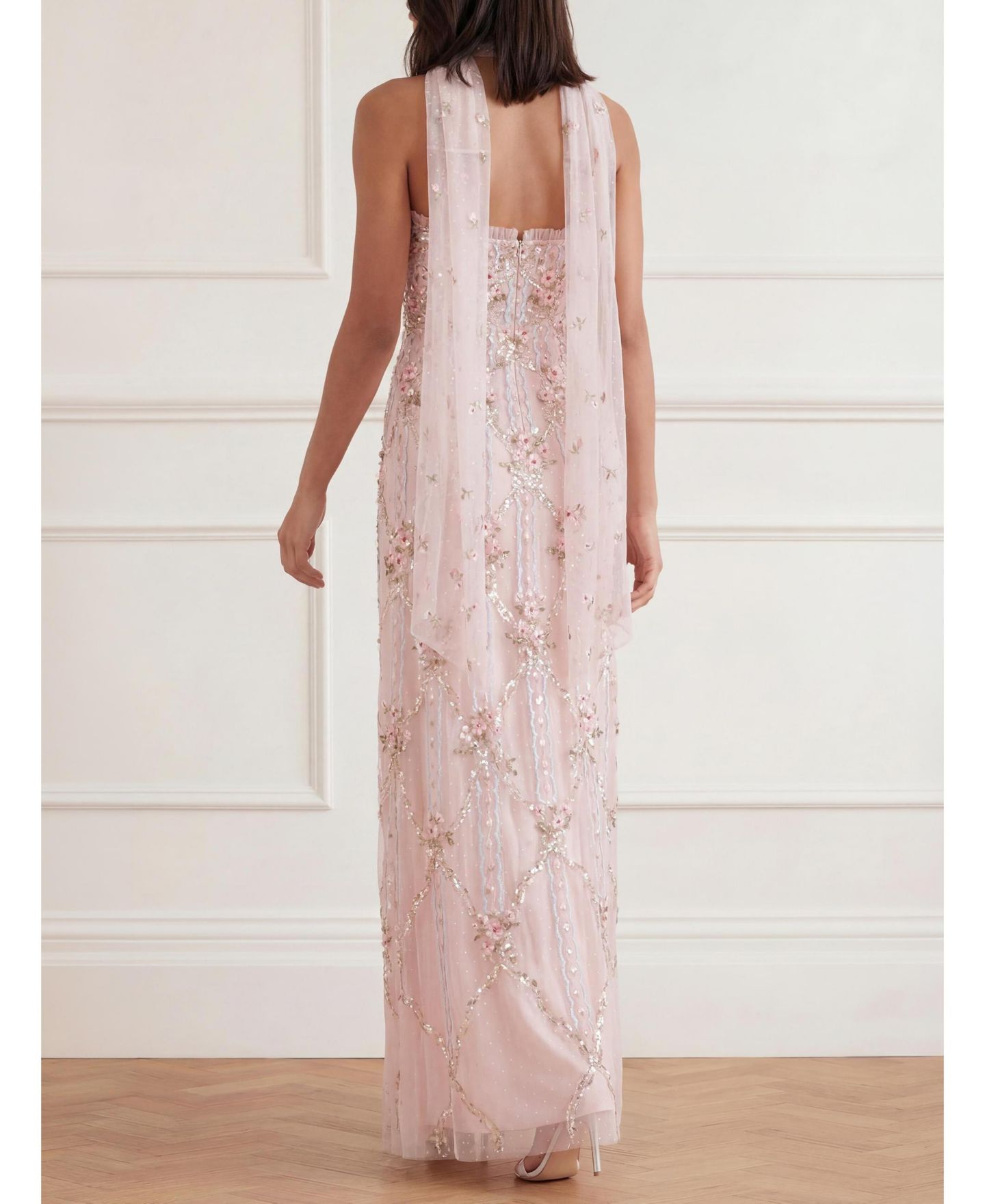 Женское платье Needle & Thread Lovers Lace Strapless Embellished Evening Gown, цвет: Сумеречный розовый — фото 3