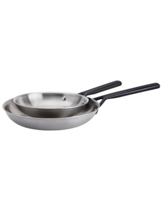 Milano 2-pc Stainless Steel Fry Pan Set