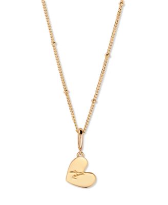 Gold-Plated Penelope Initial Heart Necklace