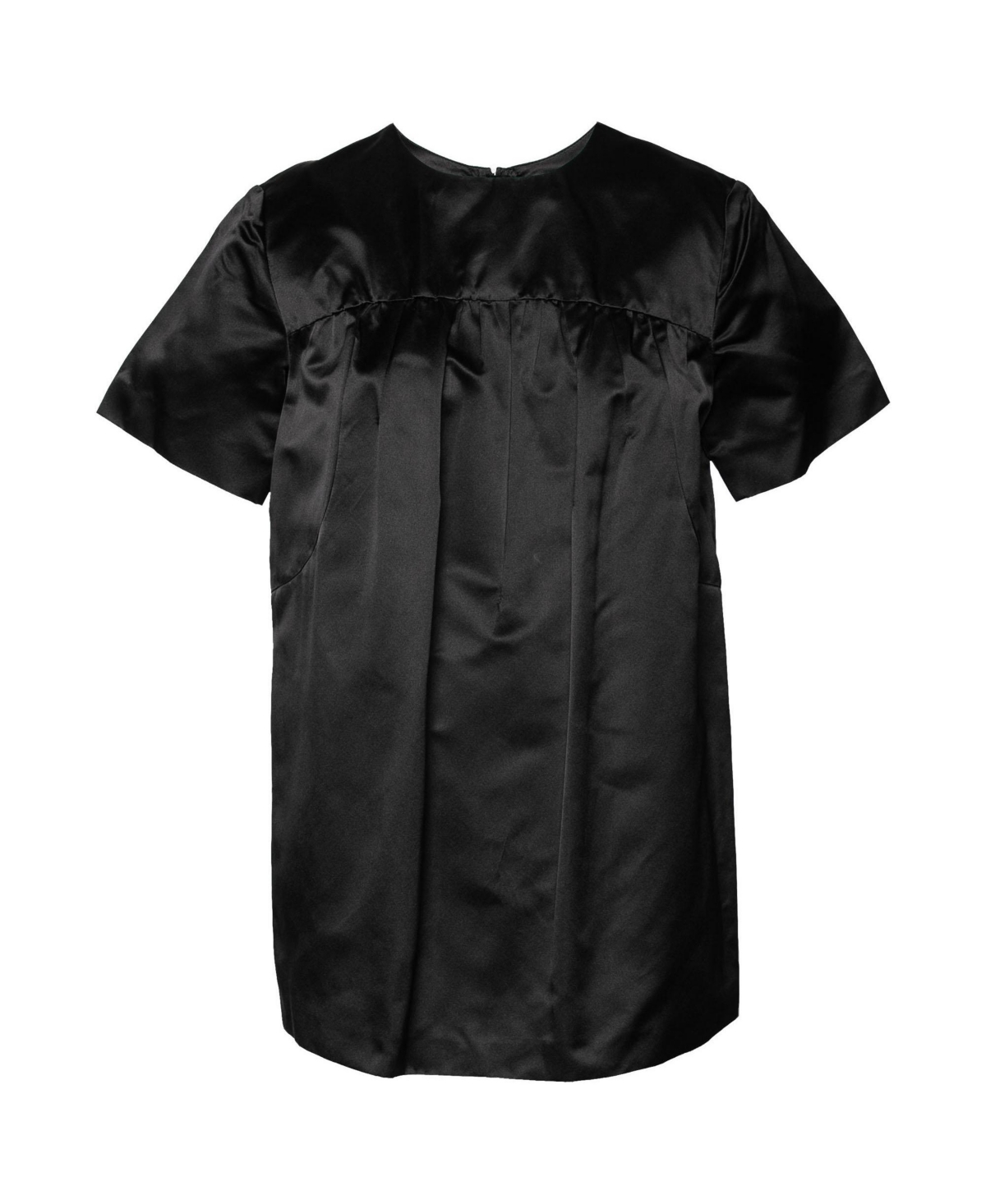Pre-Owned Prada Women's Silk Gathered Yoke Top - Black