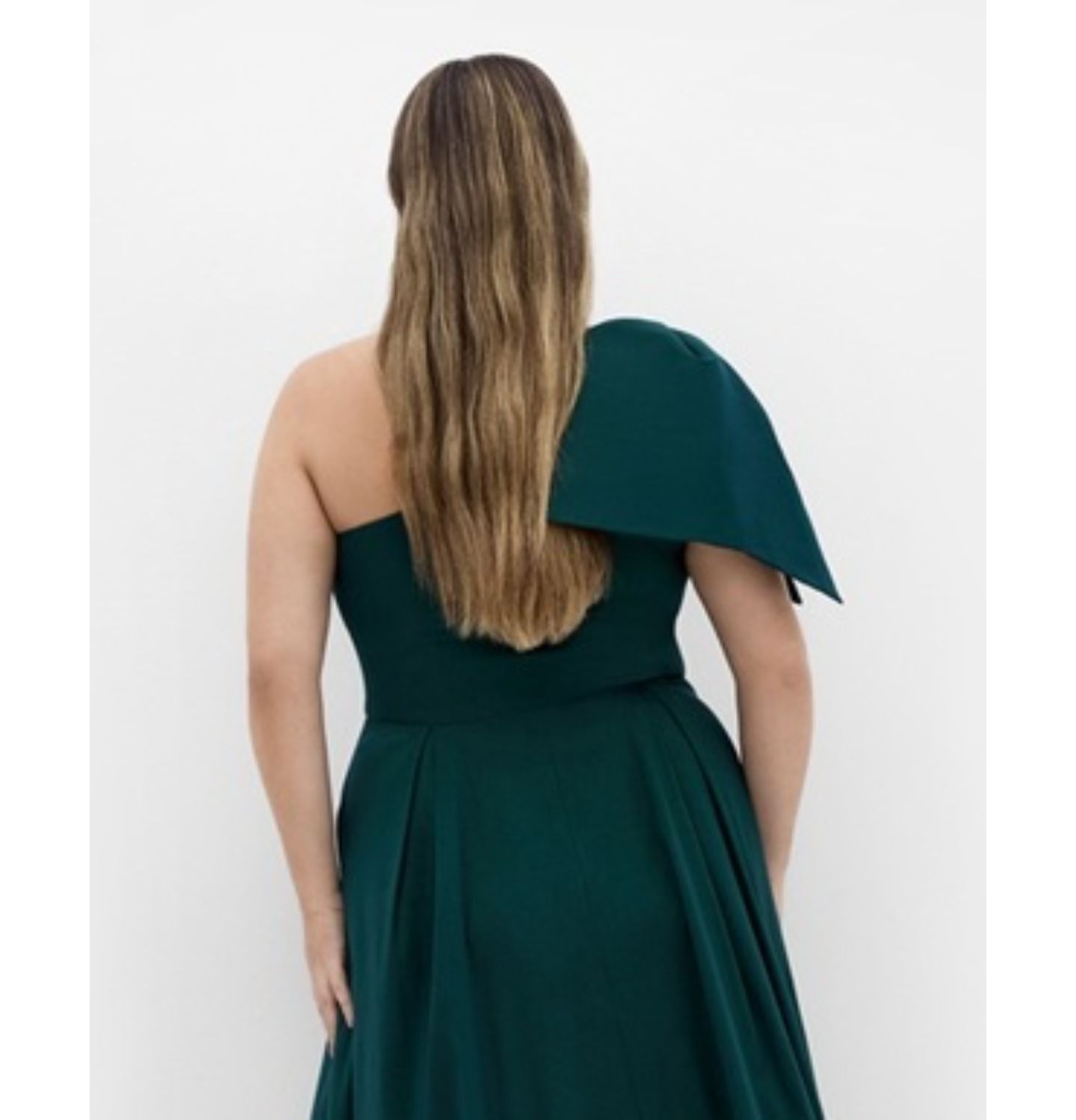 Женское платье CITY CHIC Plus Size Captivate One Shoulder Maxi, цвет: Глубокий бирюзовый — фото 4