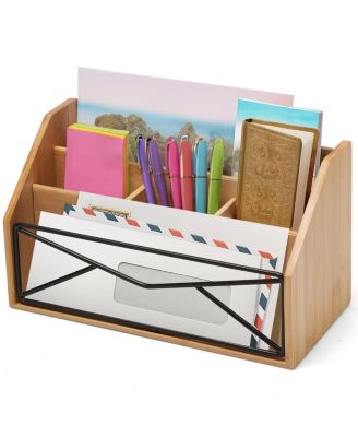 Ready to Use Desktop Mail File Organizer for Home Office Countertops