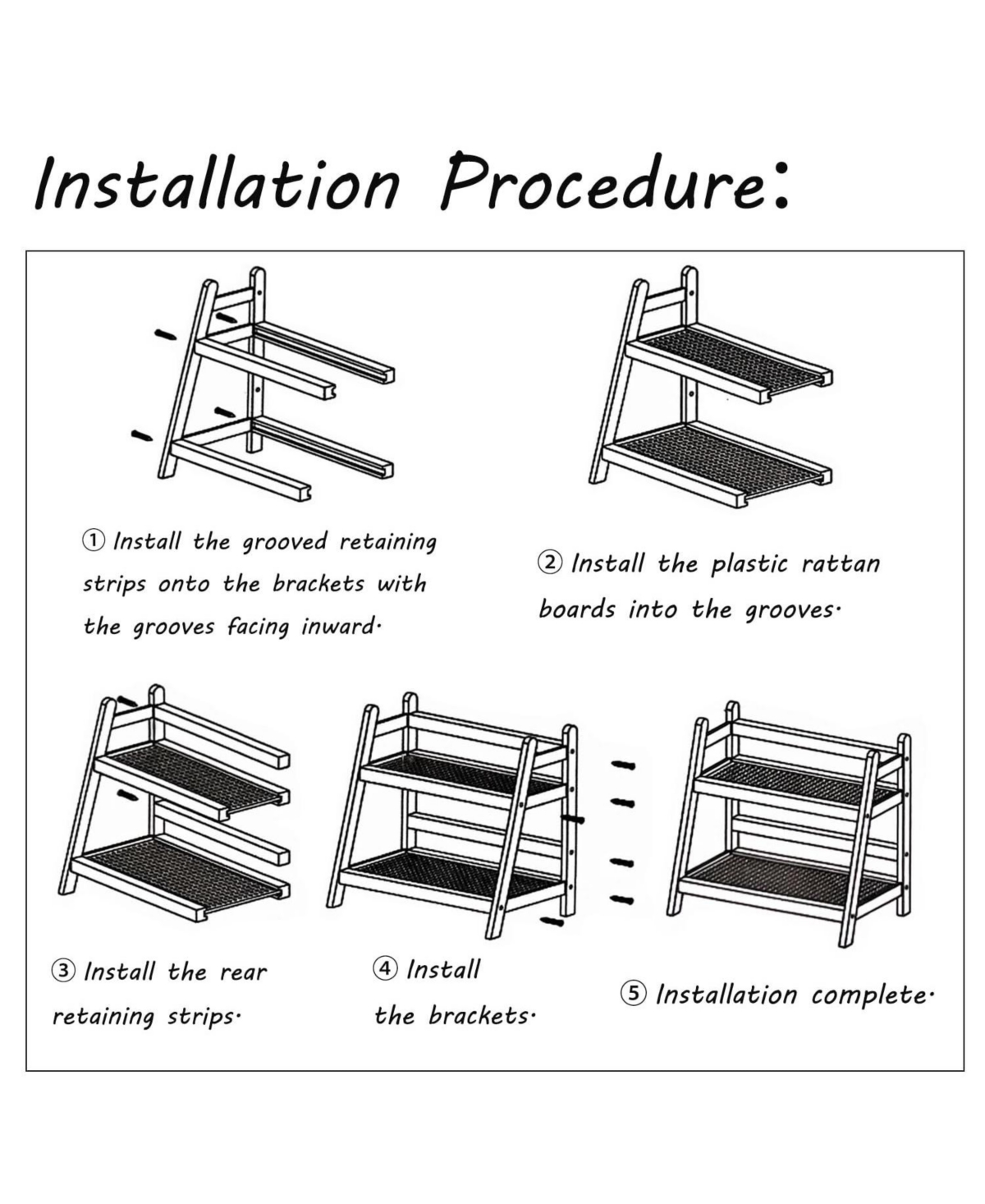 Danrong Three Tier Wooden Ladder Storage Rack Multifunctional Home Organizer