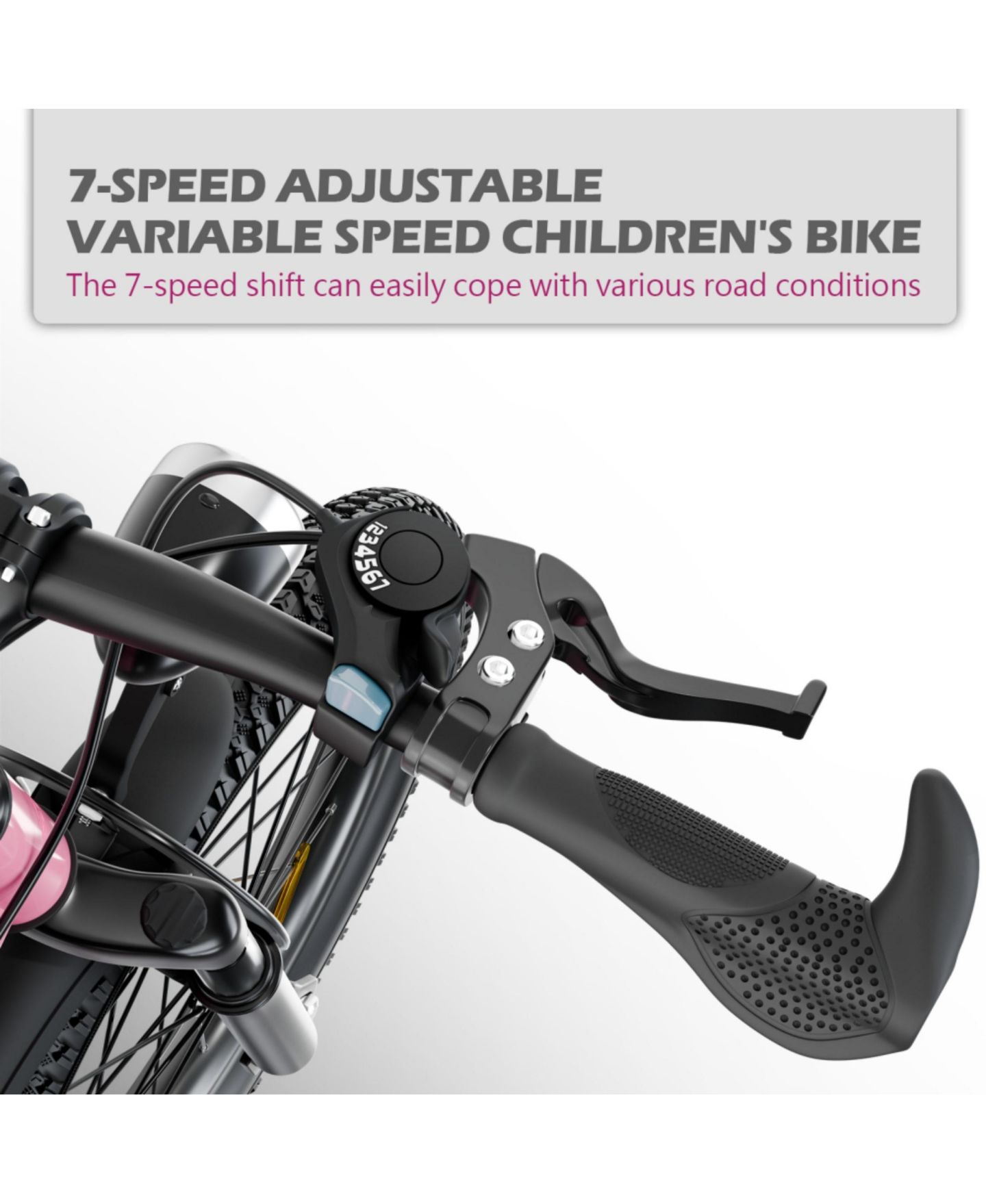 Детская игрушка ECHTPeak 24 Inch 7-Speed Gears Dual Disc Brakes Mountain Bike, 7–12 лет — фото 4