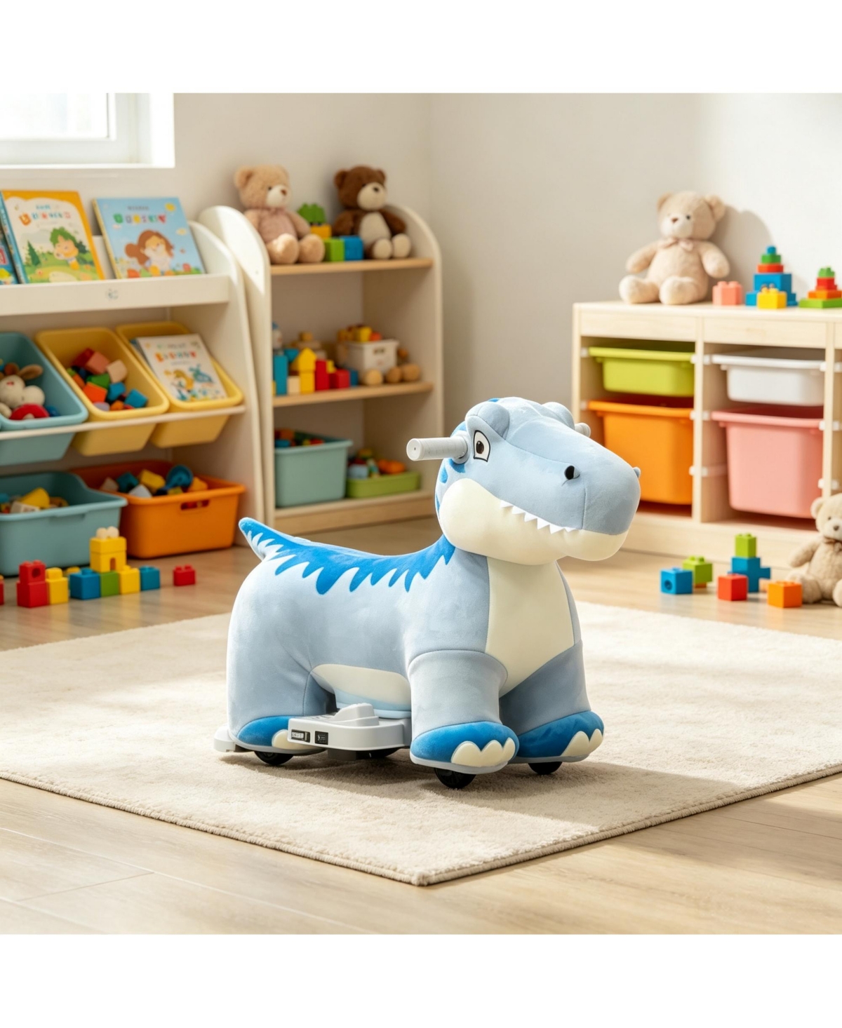 Sevorley 6V Dinosaur Ride-On Toy with Forward Drive, Ages 18-36 Months