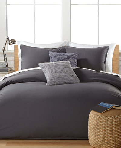 Lacoste Home Washed Castle Rock Light Gray Bedding Collection