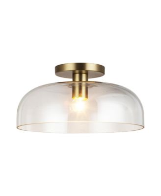 Sylvia 12-in  Glass 1 Light Semi-Flush