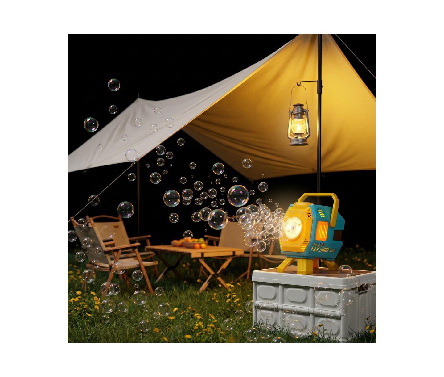 Детская игрушка Bruce & Shark Portable Bubble Machine With Lights, Ages 3+, цвет: Синий — фото 5