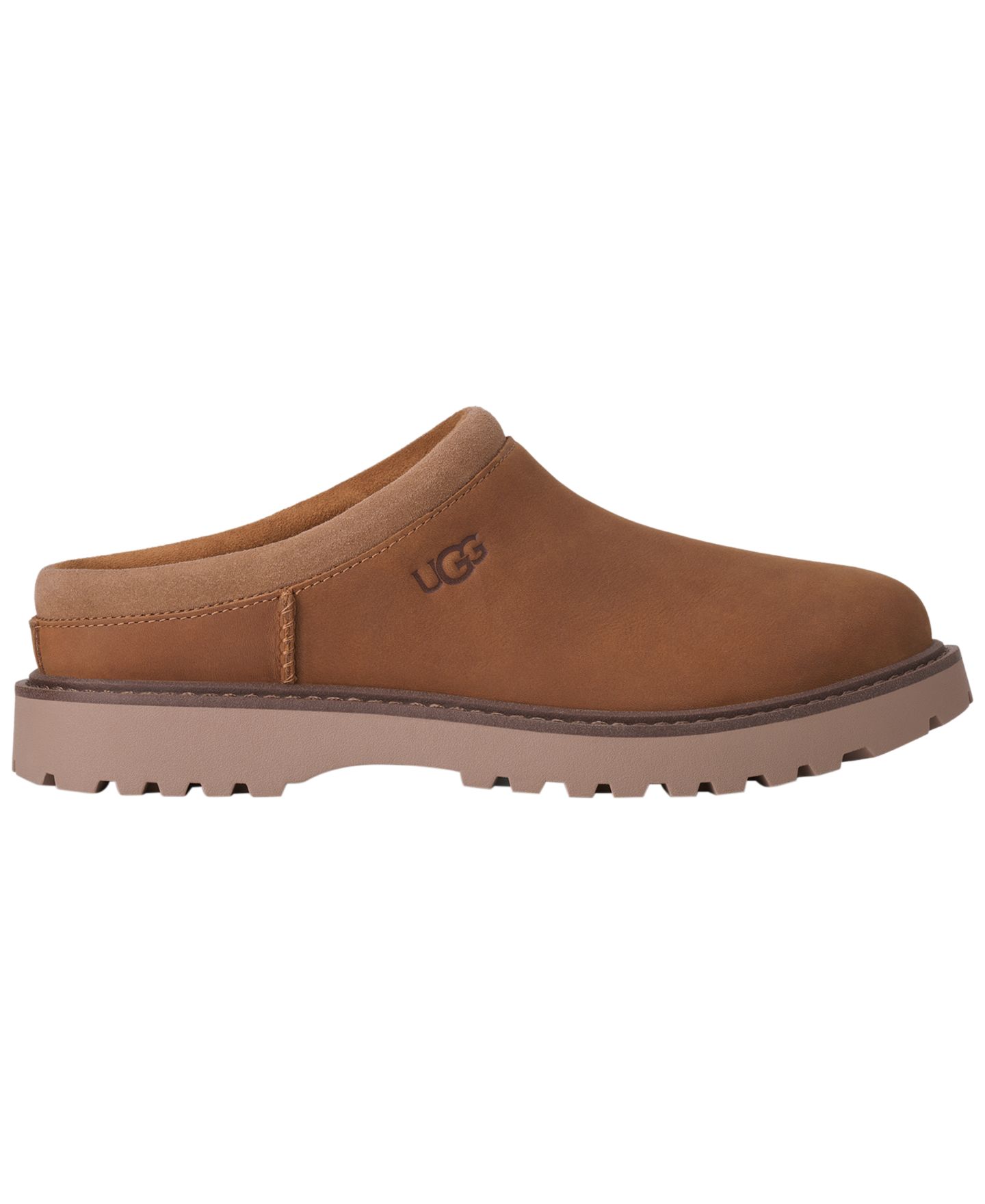 UGG® Мужские кожаные сабо UGG Birch Clog II, цвет: Каштановый — фото 2