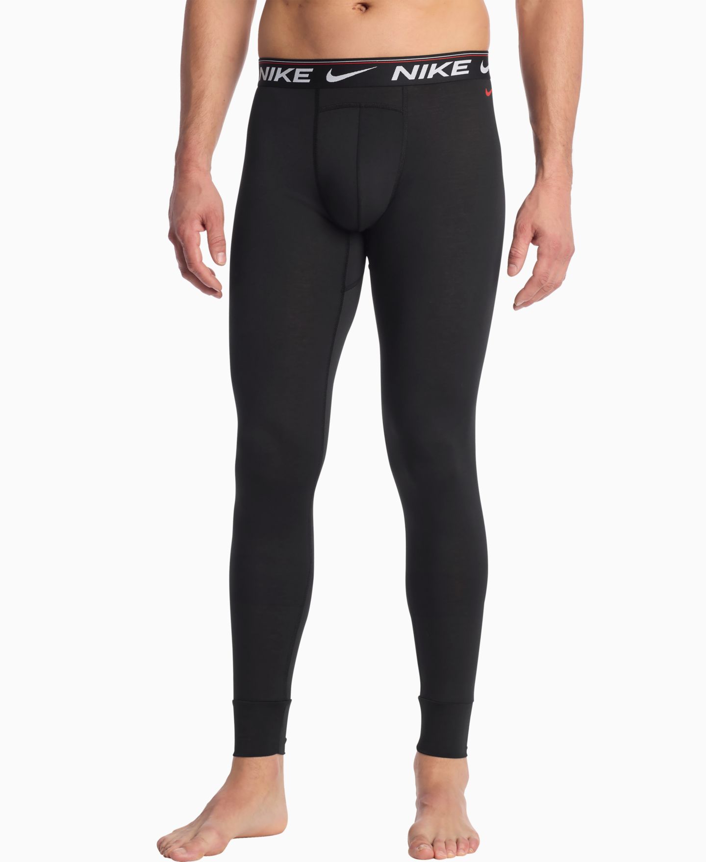 Мужской комплект нательного белья Nike Ultra Comfort Stretch, длинные, набор из 2 шт, цвет: Чёрный / Холодный серый — фото 2