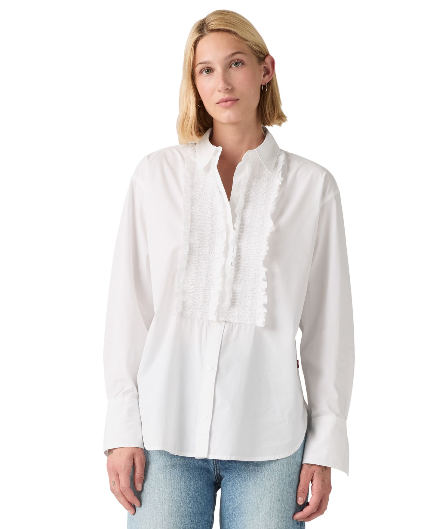 Женская рубашка Levi's Premium Harlie Tuxedo Boyfriend, цвет: Яркий белый — фото 2