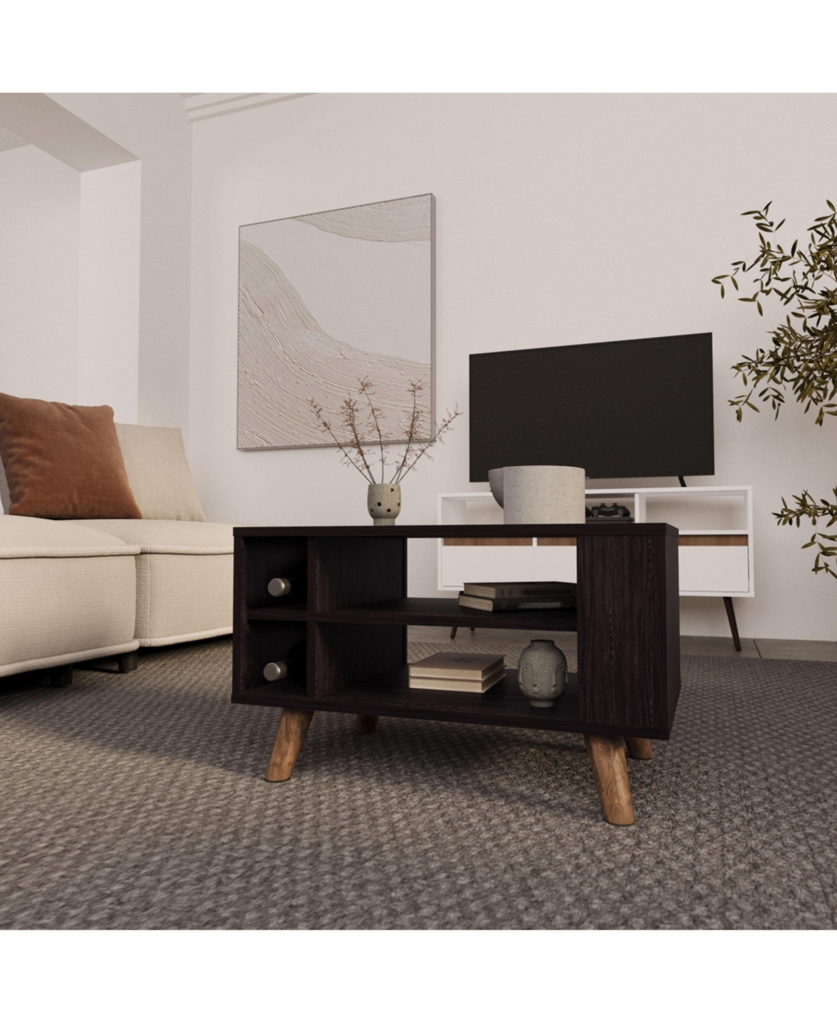 Fm Furniture Bouse Coffee Table with Open Storage
