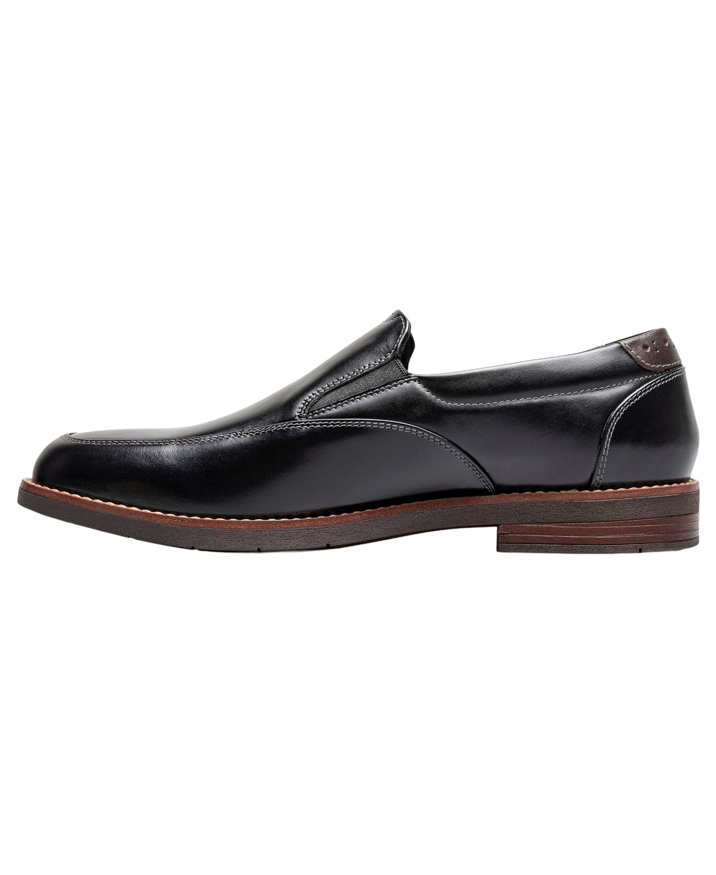 Мужские туфли Nunn Bush Fitz Flex Moc-Toe Venetian Dress Shoes, цвет: Чёрный — фото 6