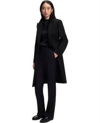 BOSS by Women's Classin1 Peaked-Lapel Single-Breasted Formal Coat