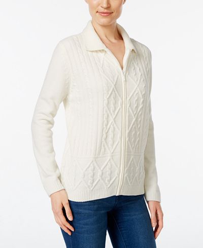 Alfred Dunner Twilight Point Chenille Cardigan