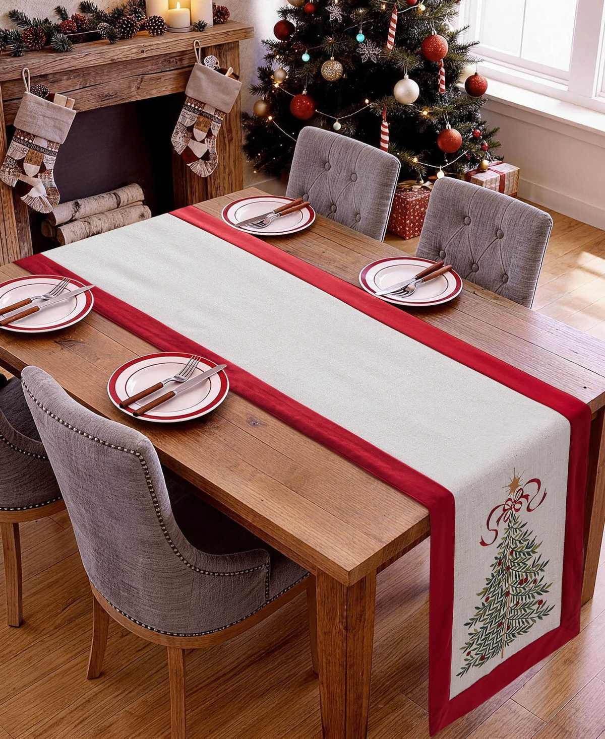 Avanti Modern Tree Table Runner, 14" x 72"