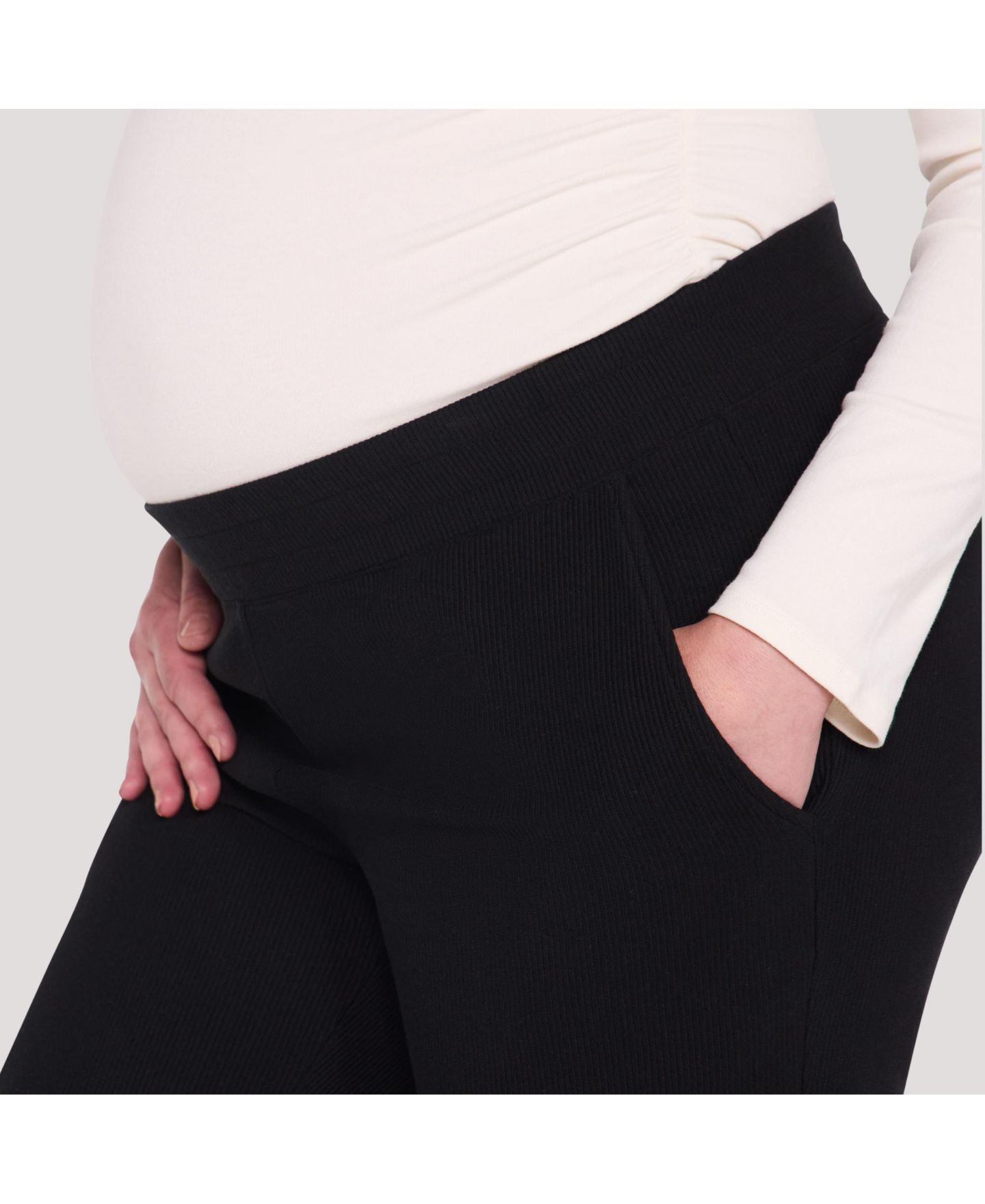 Джоггеры для беременных Motherhood Maternity Under the Belly Cozy, цвет: Чёрный — фото 4