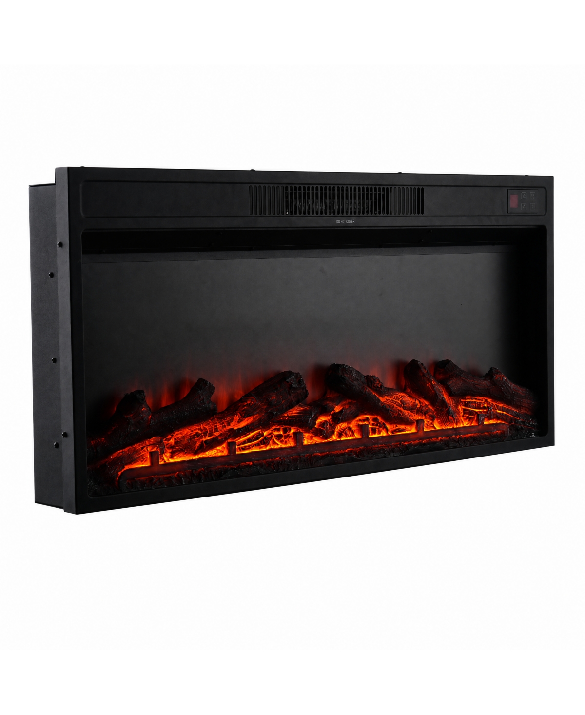 Mondawe 36" Recessed Electric Fireplace Insert with 12 Flame Colors, 750W/1500W Heater, Remote Control and Timer